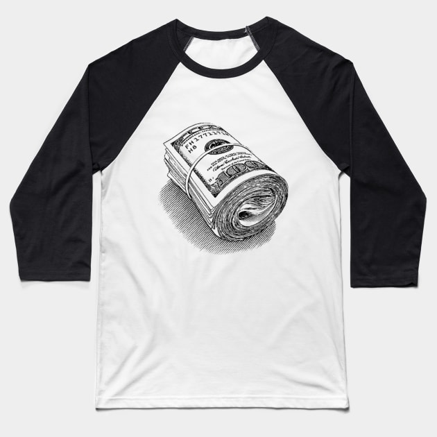 MONEY CASH Baseball T-Shirt by Blocks